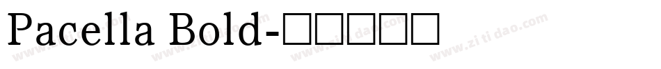 Pacella Bold字体转换